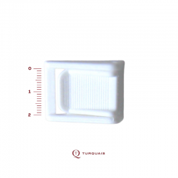 Boucle à levier striée passage 20mm Polyamide blanc